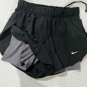 Nike Black Women's Running Shorts with Gray Liner